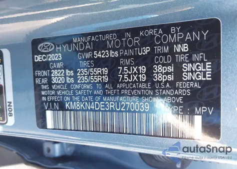 2024 Hyundai Ioniq 5 Sel из США, поврежденный, VIN KM8KN4DE3RU270039